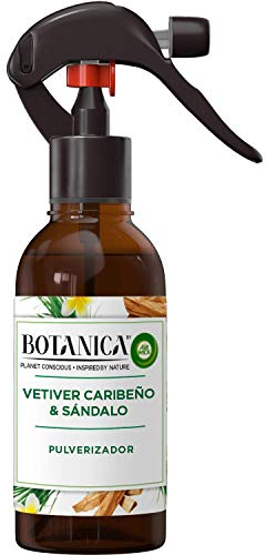 Botanica By Air Wick Ambientador Pulverizador, Esencia para Casa con Aroma a Vetiver Caribeño y Sándalo, 236 Mililitros