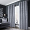 always4u Soft Velvet Curtains 100% Blackout for Window for Bedroom Thermal Silver Foil Printed Shining Luxury Window Treatment Drapes for Living Room 1 Pair Silver 66 * 90