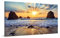 PICANOVA – Stampa su Tela Tramonto sulla Spiaggia Rocciosa 100x50cm – Quadro su Tela Moderno Incorniciato con Spessore di 2cm – Foto Decorazione da Parete Come Dipinto – Collezione Spiagge