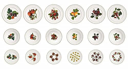 BRANDANI TAVOLA 18 PZ LE PRIMIZIE PORCELLANA DECORI ASSORTITI