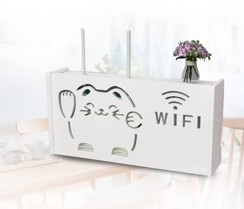 ZLJIA Modem Coverup Shelf Router Cover for Xbox One/PS4/Cable Box/DVD Players,B-20.5 * 9.8 * 3.7in