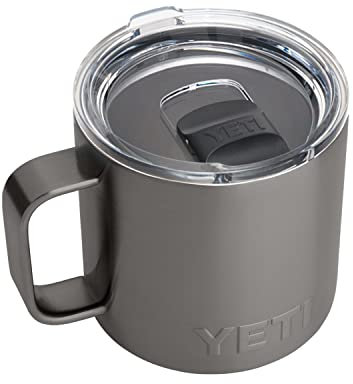 YETI Rambler Tasse, vakuumisoliert, Edelstahl mit MagSlider-Deckel, 400 ml, Graphit