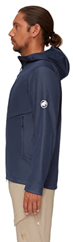 Mammut Ultimate VII SO Hooded Jacket Men | Outdoor Jacke für Herren, Softshelljacke für Sport, Gore-Tex Wanderjacke, Allwetterjacke mit Kapuze, Atmungsaktiv und Winddicht | Marine, XXL