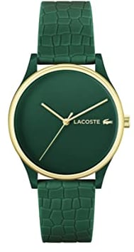 Lacoste Analog Quarzuhr für Damen Kollektion CROCODELLE mit Grünes Silikonarmband - 2001247