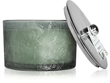 Thymes Highland Frost Große Kerze – Duftkerze mit knackigen Noten von Salbei, Eukalyptus und Zypressennadeln – Luxuriöser Raumduft – Salbeigrün Kerze (510 ml)