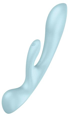 Satisfyer Triple Oh G-Punkt & Klitoris-Stimulator | Sexspielzeug | blau | Dildo-Vibrator mit 3 Motoren | Flexibel & Wasserdicht (IPX7) | 2x12 Vibrationsprogramme | Sex-Spielzeug in blau für Frauen