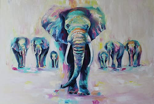 Puzzles FüR Erwachsene 1500 Teile Holzpuzzle Elefant und Elefantenbaby Hands On Game Family Decoration (F4, 1500 Teile)