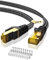 ARISKEEN Cat 8 Ethernet-Kabel 6M, Cat8 Geflochten Flach Hochgeschwindigkeit (40Gbps 2000Mhz/s) Gigabit Rj45 STP Geschirmtes Internet Netzwerk Lan Patch Kabel Draht für Router Modem Patch Panel