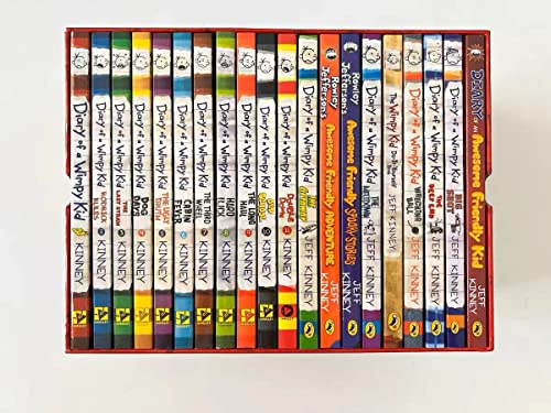 A Library of Diary of a Wimpy Kid 1-21 Bücher komplette Kollektion in Box