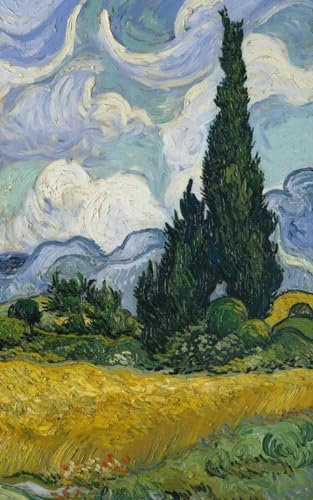 Quaderno a righe Vincent van Gogh Campo di grano con cipressi 5mm appunti A5 tascabile scrivere colorare esercizi notebook università ufficio quadretti entrate uscite ricette business anelli spiralato