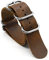 ALMVIS Leder NATO. Riemen 18mm 20mm 22mm 24mm Schwarz Grüner Zulu Strap Handgemachte Komfortable Ersatzgurt Bandwechsel (Color : Coffee, Size : 20mm)