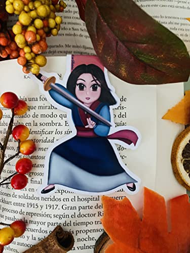 Magnetische Lesezeichen inspiriert von Harry Potter, Disney, Star Wars, Videospielen, Fantastische Tiere (Mulan-Chibi)