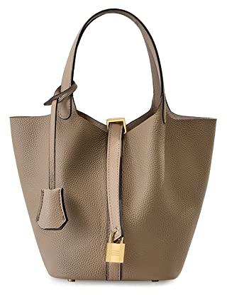 JYDQBAIS Ladies Handbag Female Bucket Bag Vegetable Basket Shoulder Bag, Grey