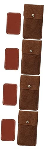 Cabilock 4 Stück Reisetasche Aus Wildleder Uhrenetui Für Damen Reisetasche Für Eine Einzelne Uhr Uhrentasche Aus Leder Uhrengehäuse Aus Leder Wählen Echtes Leder Aufbewahrungstasche Reisen
