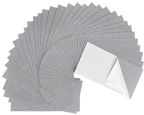 Jtnohx Selbstklebende Filzblätter, selbstklebende Filzrückseite, 33 St. 10 x 20cm Filzkleber, Klebriger Rücken steifer Filz für Handwerk DIY Nähen Schule Projekte Dekoration (Grau)
