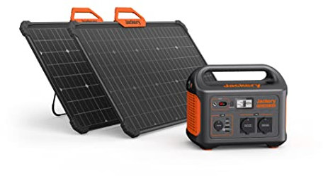 Jackery Solargenerator 1000, 1002WH Tragbare Powerstation mit 2* SolarSaga 80W Solarpanels, 2 * 230V 1000W AC Steckdose mobile Stromversorgung