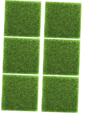Hoement 6stücke Künstliche Gras Dekoration Rasen Grünpflanzen Landschaftsschmuck Garten Innenraum Und Ladendekoration Mikro-landschaftsdekor