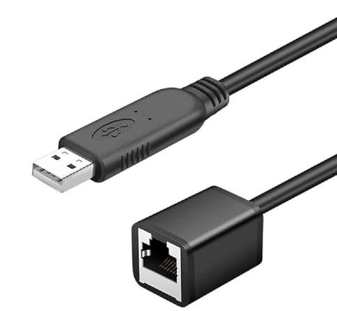 Elecbee Ftdi Ft232 USB to RS232 Console Cable, RJ45 Cat5 Female to USB Serial Adapter Cable 1M, Usb C to Ethernet Adapter for Cisco Juniper Ap、Mouse、Keyboard、Printer、Scanner etc