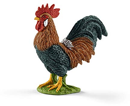 Schleich Farm World | Hahn 13825 | Spielfigur ab 3 Jahren | 3 x 6 x 6 cm | schleich Bauernhof Spielfigur | detailgetreue Tierfigur | Geschenk für Jungen und Mädchen