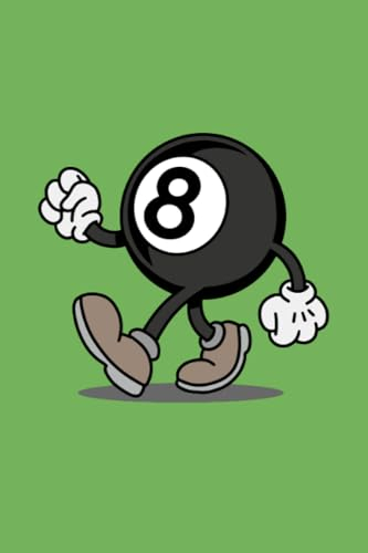 Notizbuch: Billard Notizbuch | 6x9 Zoll DIN A5 | 100 Seiten liniert | Schwarze Billardkugel Notizheft | Billardspieler Tagebuch | Billardkugeln Schreibheft