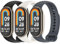 BABEJIA 3 Piezas Correas Compatibles con Xiaomi Smart Band 10/9/8, Pulseras Deportivas Suaves, Correa con Conector de Metal, Transpirable, Ajustable, Liberación Rápida