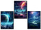 GrowArt - Stilvolle und kreative A3-Poster ohne Rahmen mit abstrakten kosmischen Planeten - eine einzigartige und originelle Wanddekoration für jeden Raum, das perfekte Geschenk für jeden Anlass.