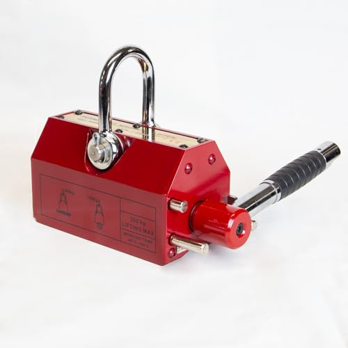 Magna-C® Lasthebemagnet | Permanent-Kranmagnet für Flachmaterial bis 300KG | Hebevermögen rundes Material 100KG | Werkstücktransport für Industrie und Werkstatt