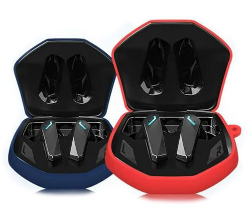 Bolsa de transporte de silicona para auriculares con mosquetón para Lenovo GM2 PRO funda de auriculares inalámbricos