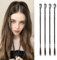 Flufymooz 4PC Braid in Haarverlängerung 35 cm Clip in Braid Extensions für Frauen Synthetische Haarteile für den täglichen Gebrauch Party-Styling (Schwarzbraun)