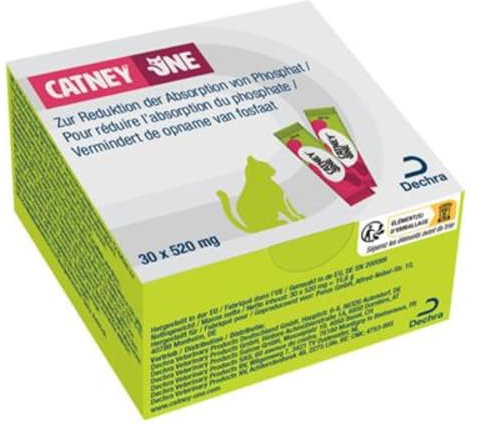 Dechra Catney One | 30 x 520 mg | Ergänzungsfuttermittel für besondere Ernährungszwecke bei Katzen | Zur Unterstützung der Nierenfunktion bei chronischer Niereninsuffizienz