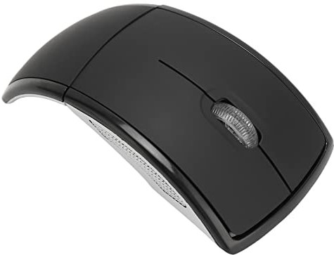 Yctze Arc Foldingouse Foldingouse Souris sans Fil Pliable 2.4G Souris de Jeu de Bureau Compacte Mat Souris Pliante Portable 1600 Dpi Souris Arc sans Fil (Black)