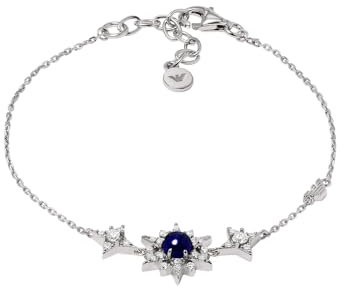 Emporio Armani Damenarmband aus Sterlingsilber mit Karabiner- oder Schieberverschluss, Schnelles Silber