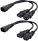 chenyang 2 Pack IEC 320 C14 1 Stecker auf 2 C13 Buchsen Y-Splitter Strom Verlängerungskabel Adapter für Monitor/Computer/PDU-Gehäuse/Drucker