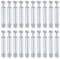 sourcing map 20Pcs 40mm Furniture Connecting Fittings, Thread Bolts Dowels Screws, Metal Dowel Fitting Fasteners for Cabinet Drawer and Wardrobe Furniture, Silver
