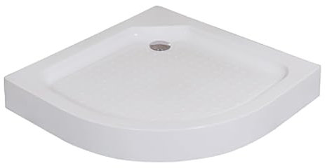 Receveur de Douche Quart de Rond en Acrylique, Base Incurvée Antidérapante avec Bonde, Facile à Nettoyer, Adapté à la Salle de Bain(Large)