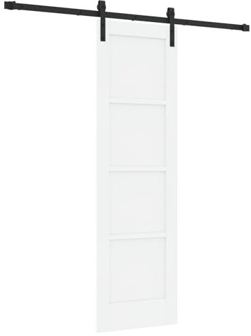 vidaXL Puerta Corredera con Herrajes Blanca 61x198.5 cm de Madera de Pino