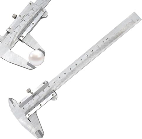Vernier 0-150mm, Carbon Steel Precision Measuring Tool with 0.02mm Accuracy, Adorable Compact Manual Calibrador Ruler for Metal Fabrication and Woodworking, Silver