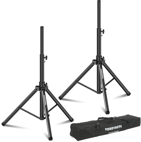 Vondynote Tripod Speaker Stands Pair PA DJ Heavy Duty Speaker Stands Adjustable Height 36.6-54.9 Tripod Stage Stands with a Carring Bag, All Steel Construction
