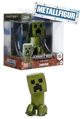 Jada Toys Minecraft Film-Figur (1 Stück) - 1 Sammelfigur aus Metall (Creeper) für Fans und Kinder ab 8 Jahre, 6,5 cm