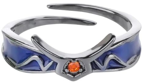 Pidak Ring Cosplay verstellbar mit Augen-Symbol | Farbauswahl Blau oder Grün | Anime & Fantasy Schmuck