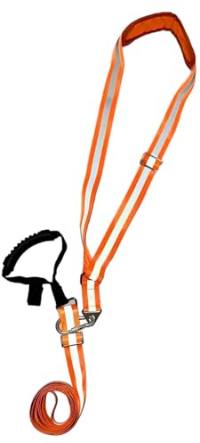 Hirsch-Zuggeschirr, Verstellbarer reflektierender Nylongurt, 57 x 100 cm | im Rahmen mit gepolsterter Schulterstütze, hochfestes Gurtband, Jagdzubehör mit ergonomischem Design, robuste Ausrüstung für