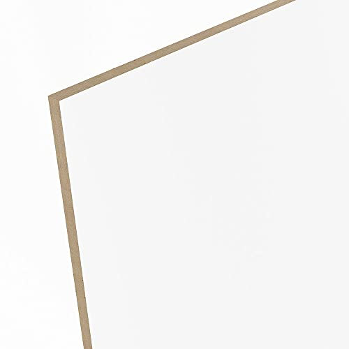 3mm HDF einseitig weiß grundiert Platte 25x25 cm