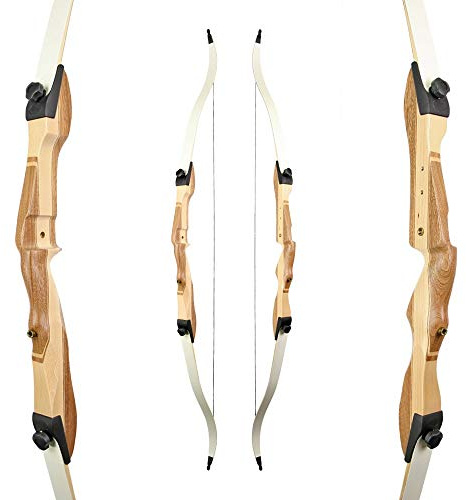 RAGIM Recurvebogen, Bogen, Sportbogen, Take Down Black Wildcat Plus Plus 68 24 lbs, Linkshand