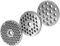 WolfCut Jeu de disques perforés pour Hachoir à Viande Tailles 8/3 mm + 6 mm + 8 mm - pour Hachoir à Viande Jupiter Bosch - Alexander