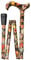 Design Faltstock BOSSCHAERT farbig, bunt, modisch, höhenverstellbar, Derbygriff, Leichtmetall, edler Messingring, Damen und Herren, Gummipuffer.