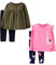 Simple Joys by Carter's Ensemble pantalon fille, Dinosaure noir/bleu marine/olive/rose, 5 ans