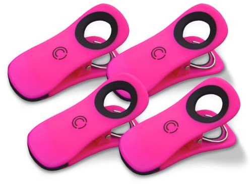 Strandtuch-Klammern für Poolstühle, Strandkörbe und Kreuzfahrtschiffe sind Urlaubs-Essentials – 7.6 cm, Premium-Haltbarkeit und unübertroffene Qualität, hält Handtuch vom Wegfliegen (Pink)