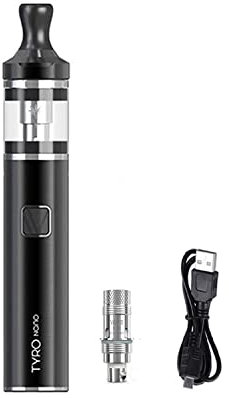 VAPTIO Tyro Nano Kit Cigarette électronique 900mAh 30W Kit de démarrage Vape Pen tout-en-un, Sans e liquide sans nicotine (noir)