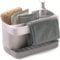 Snips Riordinello, Portaesponjas con Dispensador, Soporte para Esponjas, Blanco y Gris Made in Italy, 0% BPA