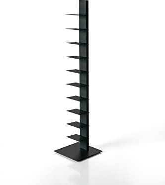 ZStyle BBB Italia - Librería Sapiens de columna vertical, estantería independiente con estantes (152 cm, negro)